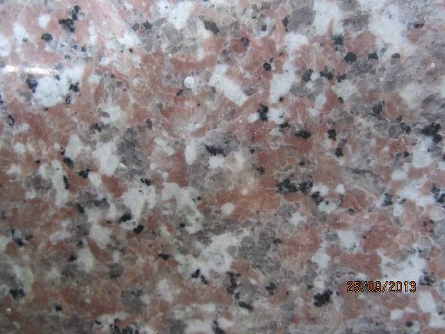 granite with large flow of rubies